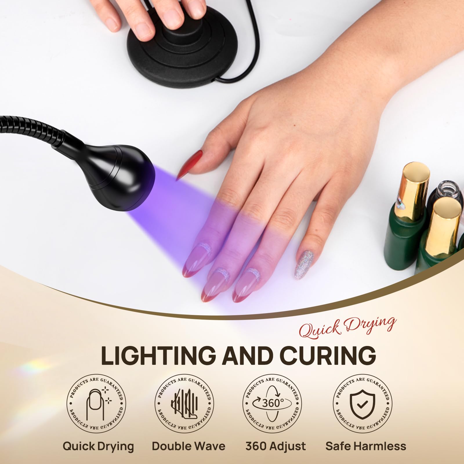 Amazon.co.jp: AORAEM UV LEDネイルランプ、速乾UVライト ジェルネイル